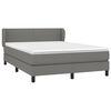 vidaXL Boxspring met matras stof donkergrijs 140x200 cm