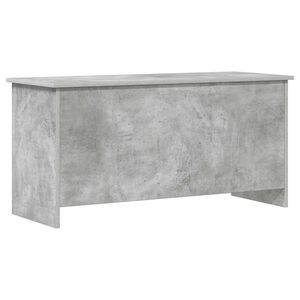 vidaXL Opbergkist met opslag Betongrijs 100 x 40 x 50 cm Bewerkt hout