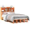 vidaXL Bed met boekenkast zonder matras grenenhout wasbruin 120x190 cm
