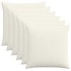 vidaXL Kussensloop 6 st HEERLEN Cr&egrave;mekleurig 80 x 80 cm corduroy