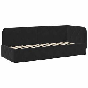 vidaXL Hoekbedframe Zwart 80 x 200 cm Fluweel