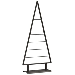 vidaXL Metalen kerstboom met standaard Zwart 125 cm Staal