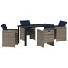 vidaXL Tuin eettafelset 5 st Grijs poly rattan