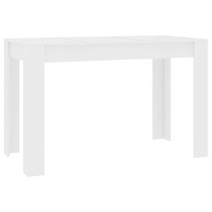 vidaXL Eettafel 120x60x76 cm bewerkt hout wit