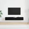 vidaXL Wandkast 2 pcs Zwart Eiken 68 x 30 x 20 cm Bewerkt hout
