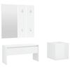 vidaXL Garderobe set bewerkt hout hoogglans wit