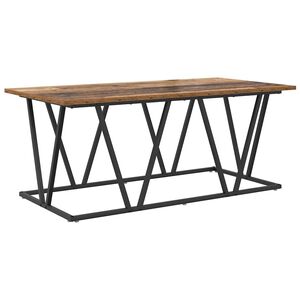 vidaXL Salontafel Oud Hout 100 x 50 x 40 cm Bewerkt hout en metaal