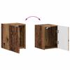 vidaXL Tv-meubelset Wandgemonteerd 4 pcs Oudhout Bewerkt hout