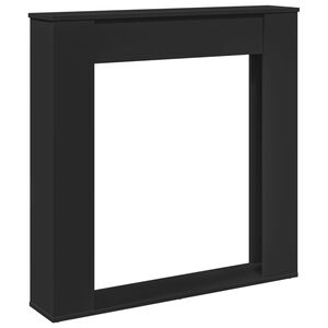 vidaXL Haardombouw 100x20x100 cm bewerkt hout zwart