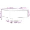 vidaXL Salontafel 60x60x31,5 cm bewerkt hout artisanaal eikenkleur