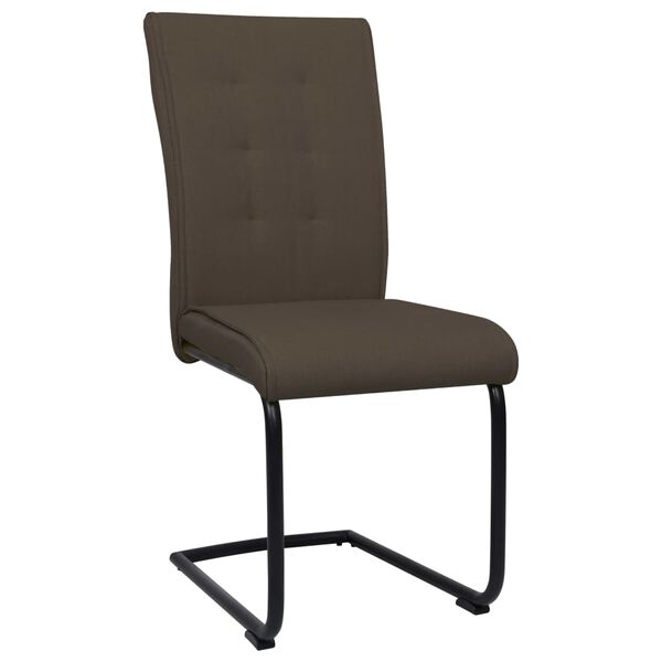 vidaXL Eetkamerstoelen 2 st stof bruin