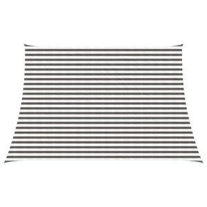 vidaXL Zonneschaduwzeil Lichtgrijs en wit. 4 / 5 x 3 m HDPE