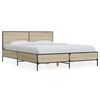 vidaXL Bedframe bewerkt hout metaal sonoma eikenkleurig 90x190 cm