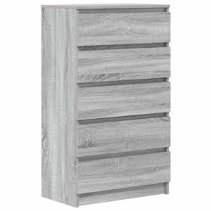 vidaXL Ladekast 60x36x103 cm bewerkt hout grijs sonoma eikenkleurig