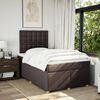 vidaXL Boxspring met matras stof donkerbruin 120x190 cm