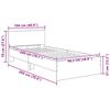 vidaXL Bedframe met hoofdeinde Oud Hout 100 x 200 cm Bewerkt hout