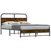 vidaXL Bedframe zonder matras bewerkt hout gerookt eiken 140x200 cm