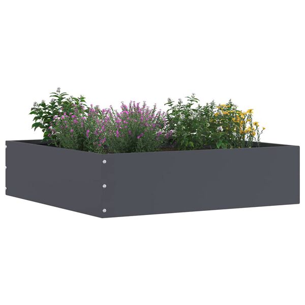 vidaXL Tuinrand 6 pcs Antraciet 50 x 50 x 13 cm Staal