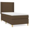 vidaXL Boxspring met matras stof donkerbruin 100x200 cm