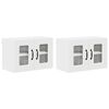 vidaXL Vaatwasserpaneel Kalmar 2 pcs Wit 60 x 31 x 40 cm Bewerkt hout