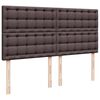vidaXL Boxspring met matras stof donkerbruin 180x200 cm