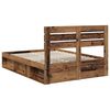 vidaXL Bedframe met hoofdeinde Oudhout 140 x 200 cm Massief grenenhout
