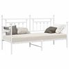 vidaXL Bedframe voor een daybed met hoofdeinde Wit 80 x 200 cm Staal