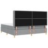 vidaXL Boxspringbed met matras Lichtgrijs 140 x 200 cm Stof