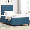 vidaXL Boxspringbed met matras Donkerblauw 120 x 190 cm Stof