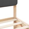 vidaXL Bedframe met Gevoerd Hoofdgedeelte Donkergrijs 160 x 200 cm