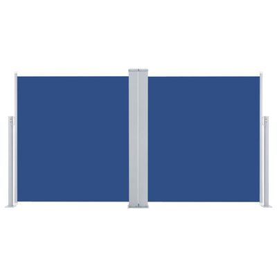 vidaXL Windscherm uittrekbaar 120x600 cm blauw