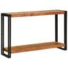 vidaXL Wandtafel met plank Bruin 120 x 33 x 75 cm Massief Acaciahout