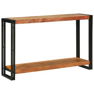vidaXL Wandtafel met plank Bruin 120 x 33 x 75 cm Massief Acaciahout