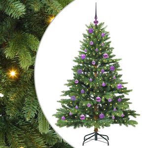 vidaXL Kunstkerstboom met 150 LED met standaard Groen 150 cm PE en PVC