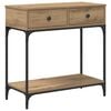 vidaXL Wandtafel artisanaal eikenkleurig 75 x 34,5 x 75 cm