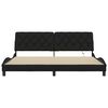 vidaXL Bedframe met LED zonder matras 200x200 cm stof zwart