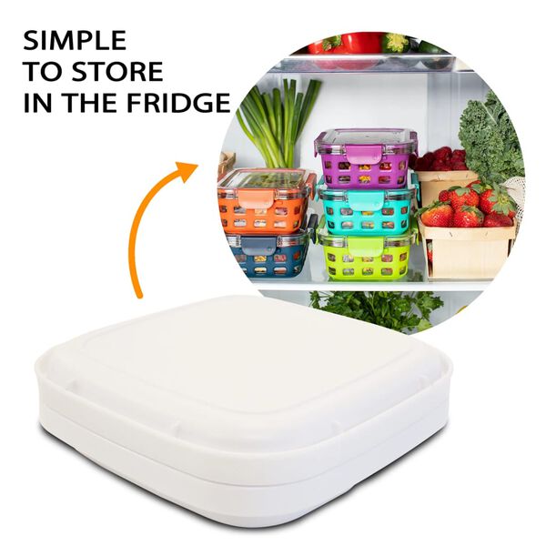 DERYAN Kinderbordenset Quuby silicone wit