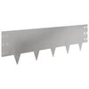 vidaXL Gazonrand 30 pcs 100 x 30 cm Staal Zilverkleurig