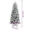 vidaXL Kunstkerstboom Wit 180 cm PVC en Plastic en Staal en PE