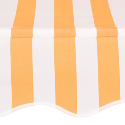vidaXL Luifel handmatig uittrekbaar 100 cm oranje en witte strepen