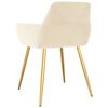 vidaXL Eetkamerstoelen 2 st fluweel cr&egrave;mekleurig