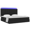 vidaXL Opbergbed met LED met matras Zwart 200 x 200 cm Polyester