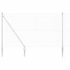 vidaXL Gecombineerd draadhek met spikes 50 x 1,6 m Zilverkleurig Mesh