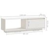 vidaXL Tv-meubel 110x30x33,5 cm massief grenenhout wit