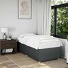 vidaXL Bedframe stof donkergrijs Single