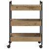 vidaXL Keuken Trolley Artisan Eiken 50 x 30 x 70 cm Bewerkt hout
