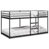 vidaXL Stapelbed zonder matras 75x190 cm staal zwart