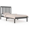 vidaXL Bedframe massief grenenhout grijs 90x200 cm