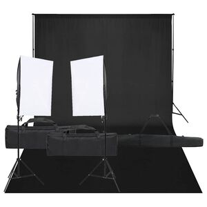 vidaXL Fotostudioset met verlichtingsset en achtergrond