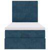 vidaXL Ottoman bed met matrassen 90x200cm fluweel donkerblauw